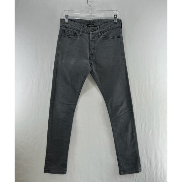 John Elliott Jeans Mens 28 Slim Tapered Denim Button Fly Distressed Gray - Picture 1 of 11